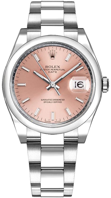 Rolex Salmon Pink Oyster Perpetual Date 34 Ref. 115200 for